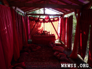 The South Temple at Wolf Run is regulary used by the Sacred Medicine Sisterhood as a location for thier Red Tent events